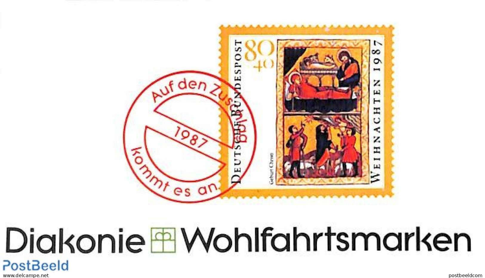 Germany, Federal Republic 1987 Christmas Booklet, Mint NH, Religion - Christmas - Stamp Booklets - Ungebraucht