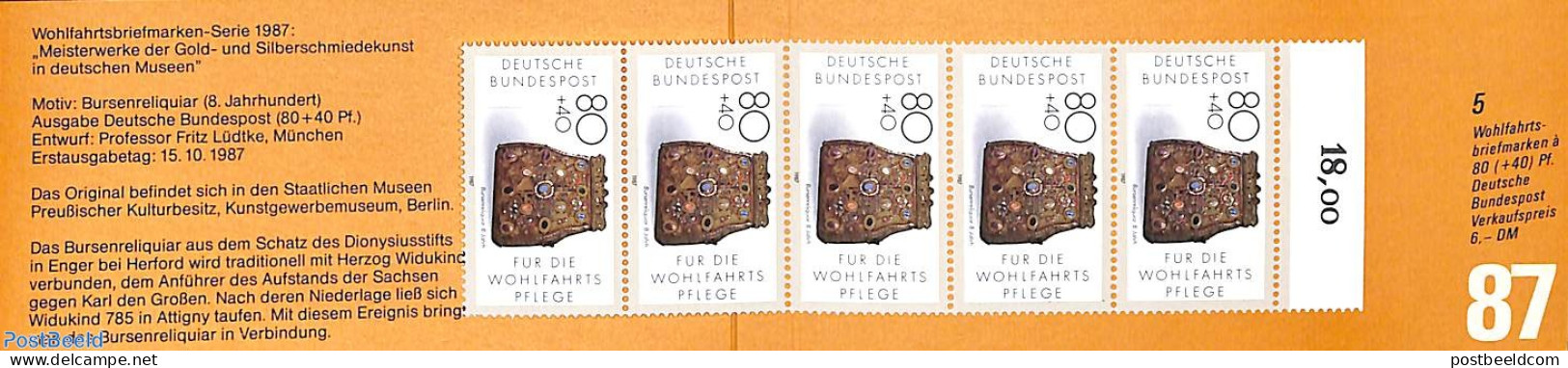 Germany, Federal Republic 1987 Welfare Booklet, Mint NH, Stamp Booklets - Art - Art & Antique Objects - Ungebraucht