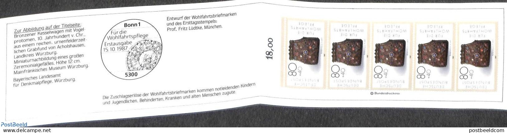 Germany, Federal Republic 1987 Welfare Booklet, Mint NH, Stamp Booklets - Art - Art & Antique Objects - Unused Stamps