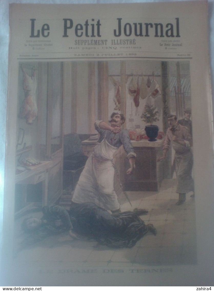 L Petit Journal 84 Drame Des Ternes Boucherie Explosion Du Petrolea Sur La Gironde Blaye Chanson Le Facteur Rural Nadaud - Revistas - Antes 1900