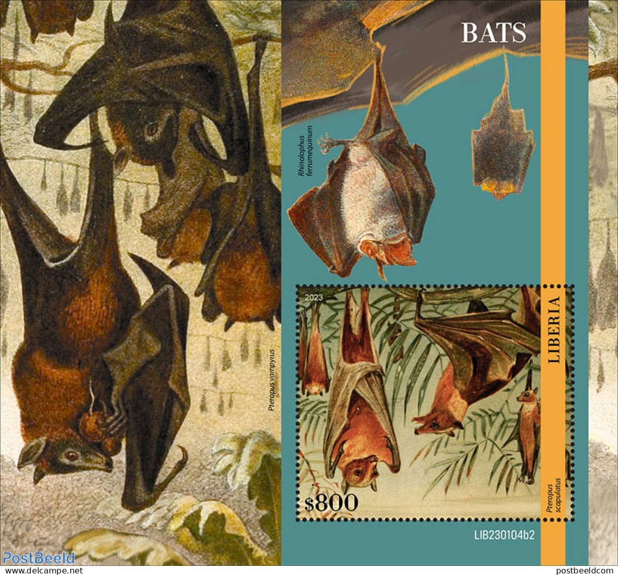 Liberia 2023 Bats, Mint NH, Nature - Bats - Sonstige & Ohne Zuordnung