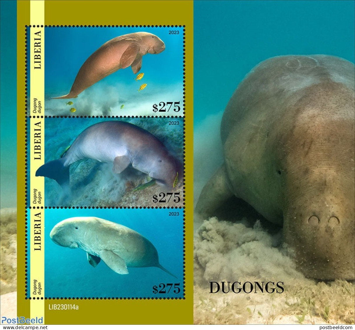 Liberia 2023 Dugongs, Mint NH, Nature - Sea Mammals - Altri & Non Classificati