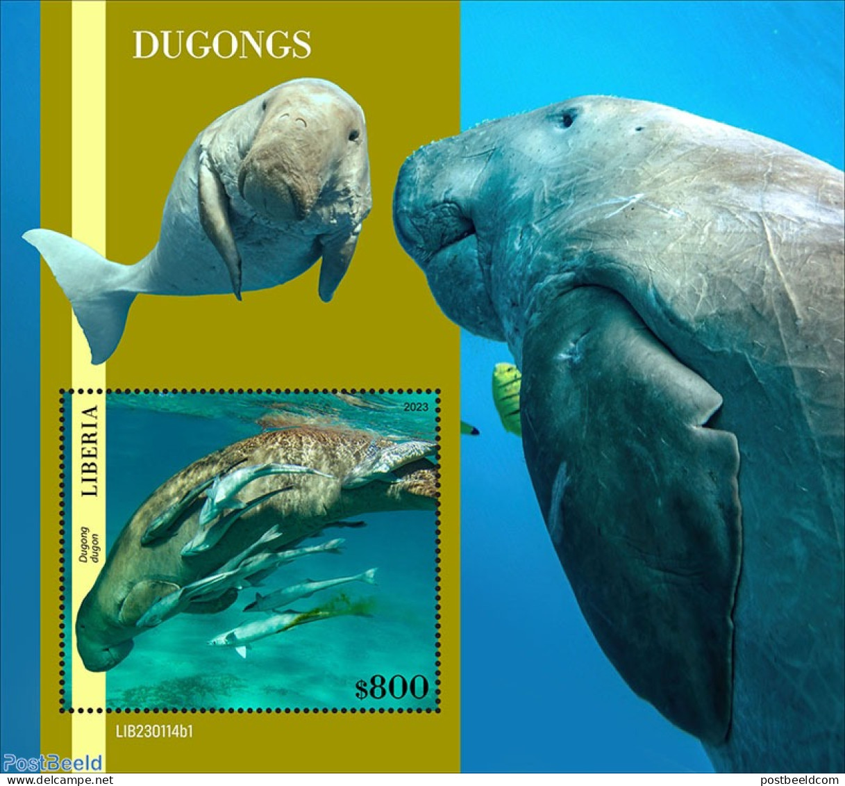Liberia 2023 Dugongs, Mint NH, Nature - Sea Mammals - Other & Unclassified