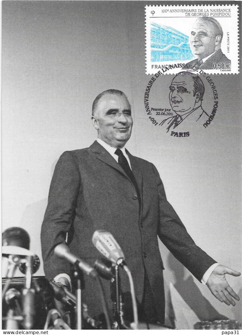 Georges POMPIDOU Président Dec La Répblique ,le Soir De Son élection Paris 15 Juin 1969 - Politicians & Soldiers