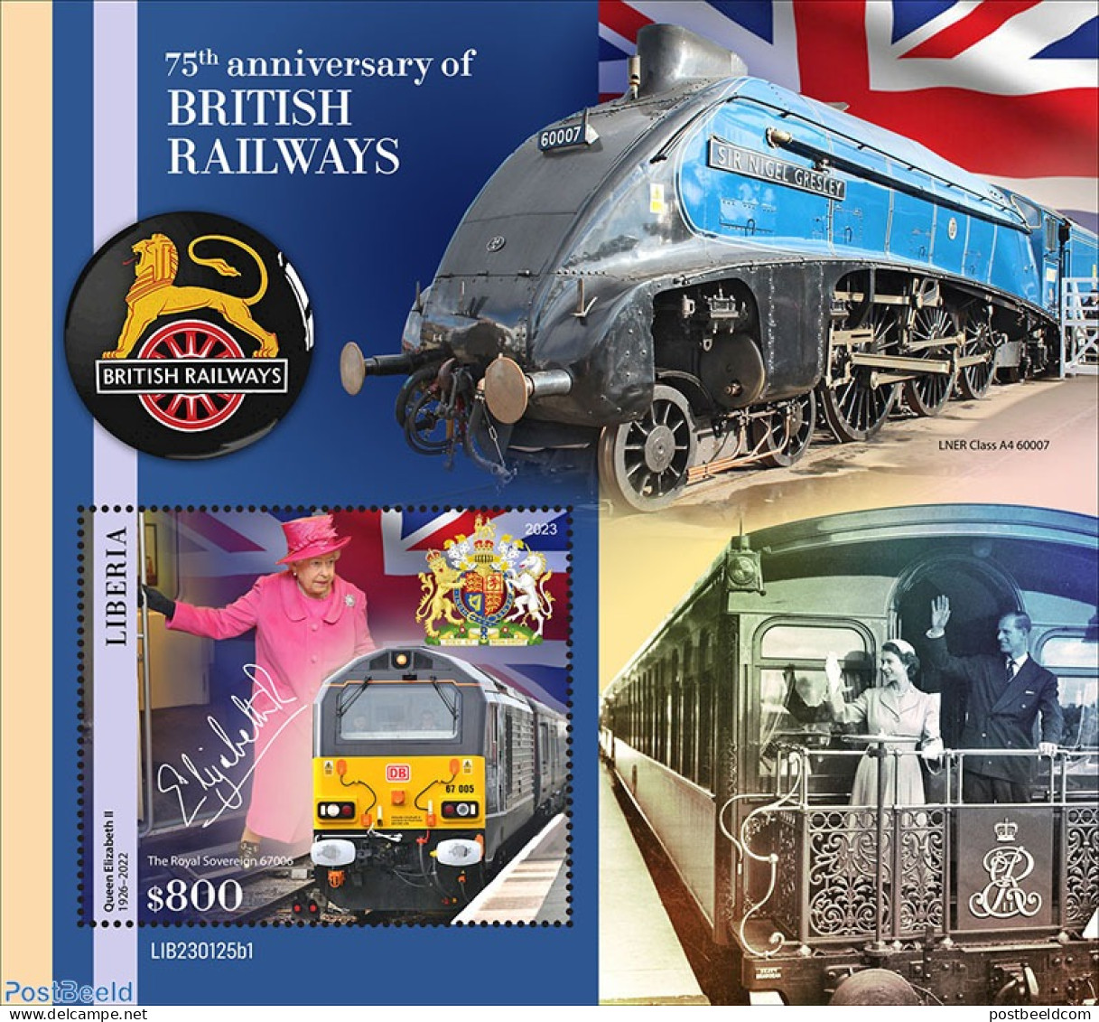 Liberia 2023 British Railways, Mint NH, Transport - Railways - Trains