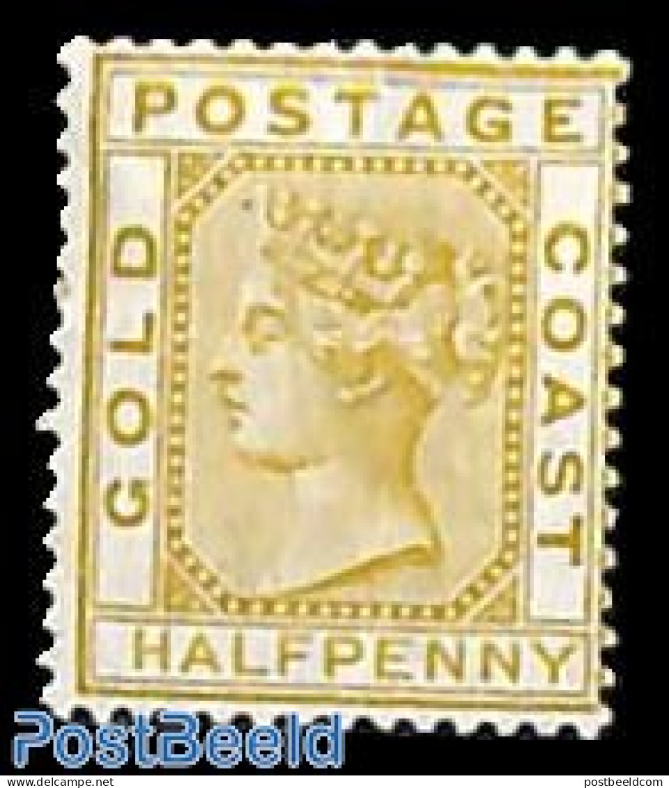 Gold Coast 1875 1/2d, WM Crown-CC, Stamp Out Of Set, Unused (hinged) - Sonstige & Ohne Zuordnung