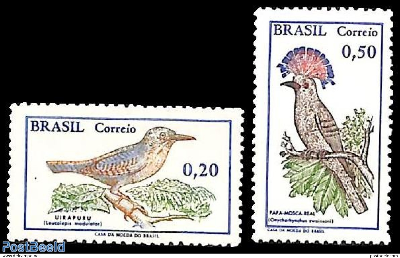 Brazil 1968 Birds 2v, With WM, Mint NH, Nature - Birds - Neufs