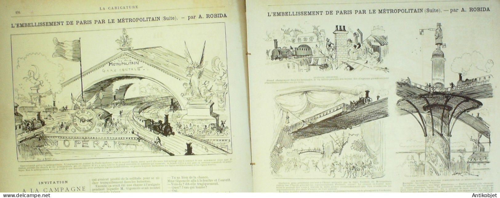 La Caricature 1886 N°338 Métropolitain De Paris Robida Bullier Sorel - Zeitschriften - Vor 1900