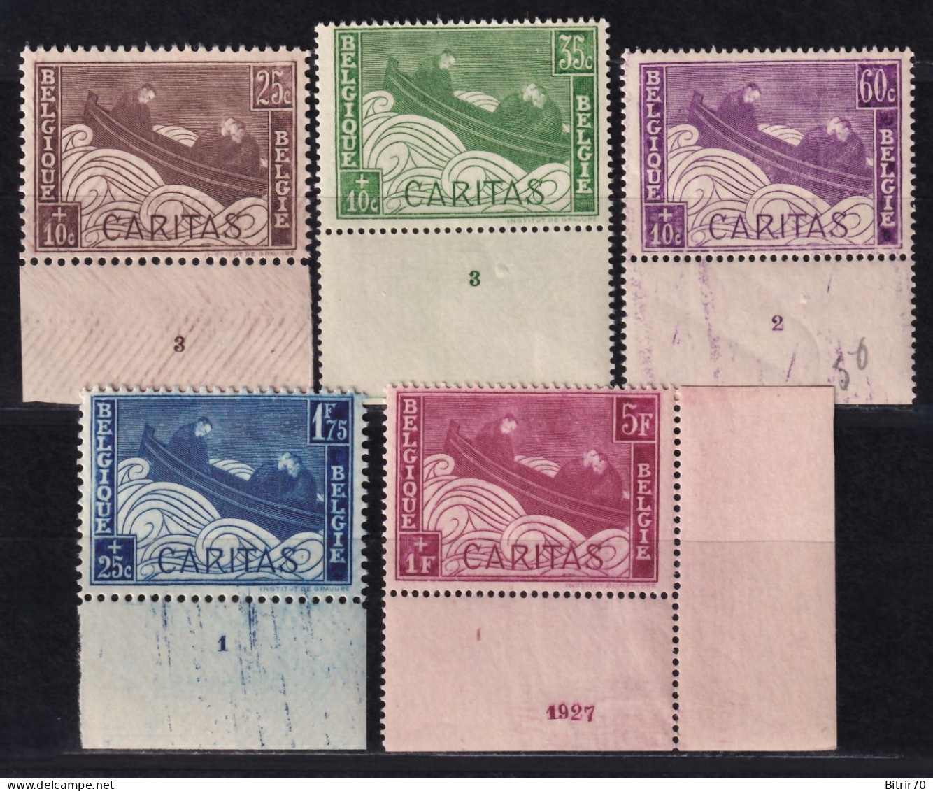 Belgica, 1927  Y&T. 249 / 253,  MNH. - Nuevos