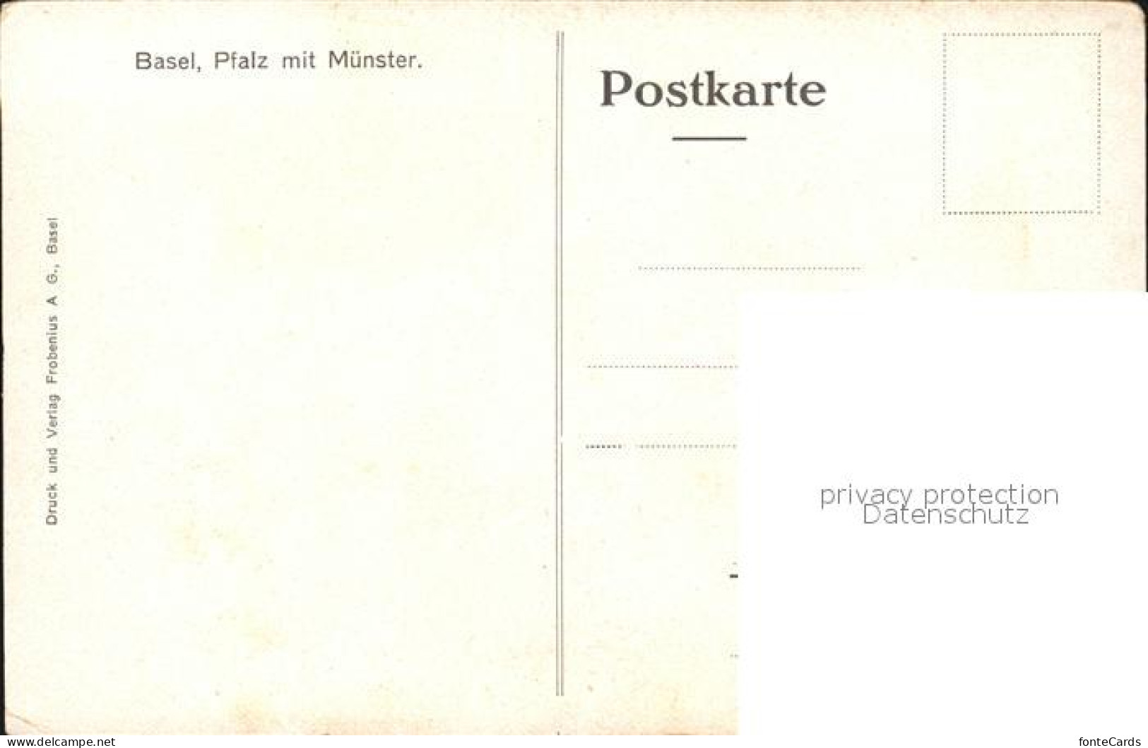 12586358 Basel BS Pfalz Mit Muenster Kuenstlerkarte Basel BS - Other & Unclassified