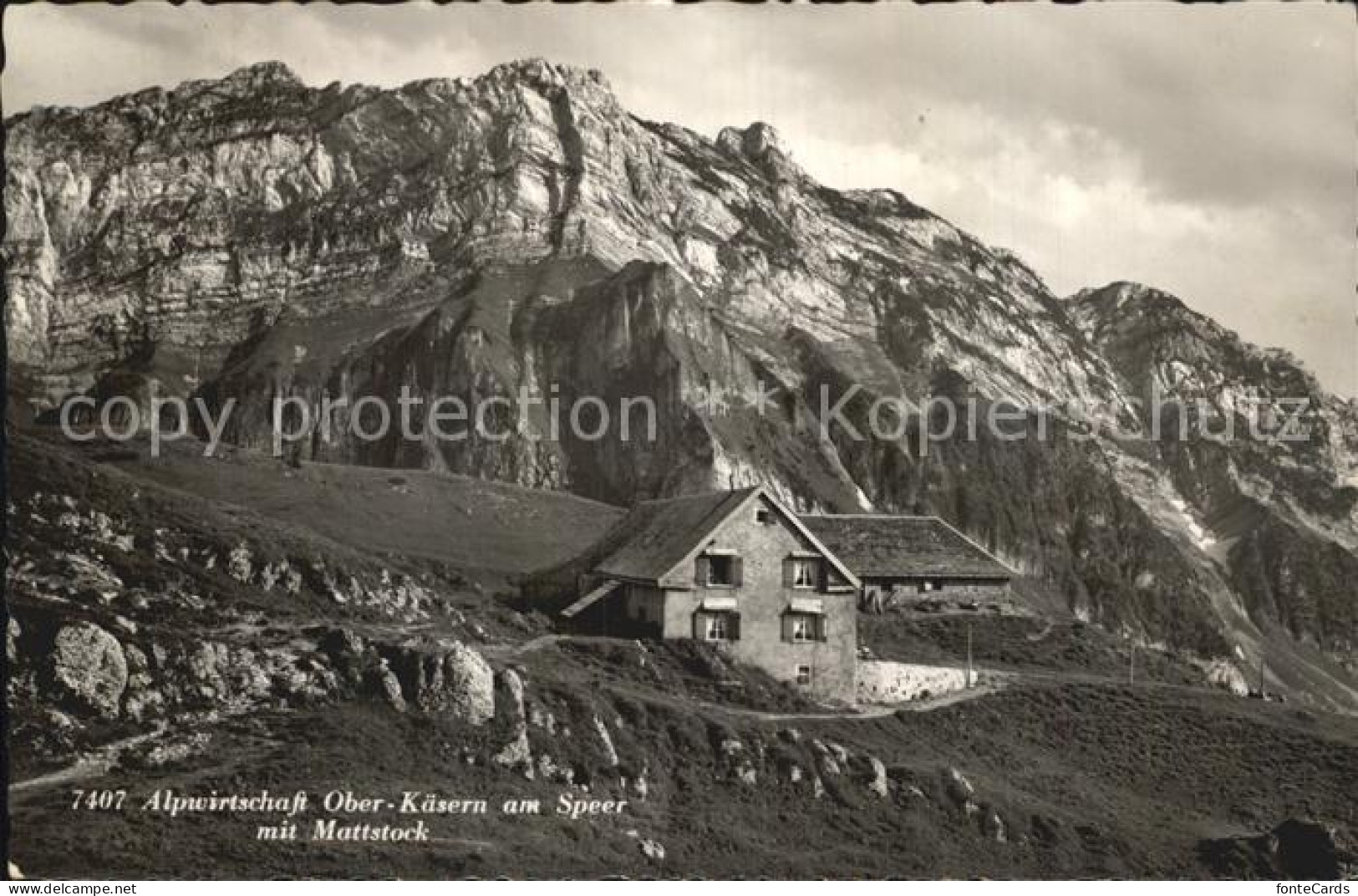 12586351 Weesen Walensee Alpwirtschaft Oberkaesern Am Speer Mit Mattstock Weesen - Sonstige & Ohne Zuordnung