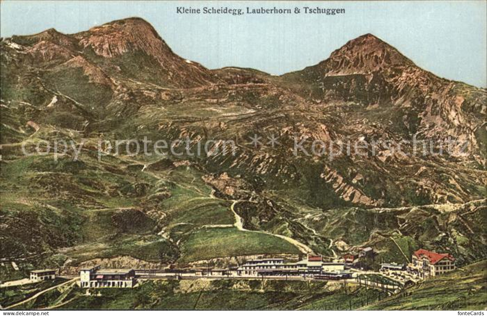 12586342 Kleine Scheidegg Interlaken Sommerpanorama Mit Lauberhorn Und Tschuggen - Other & Unclassified