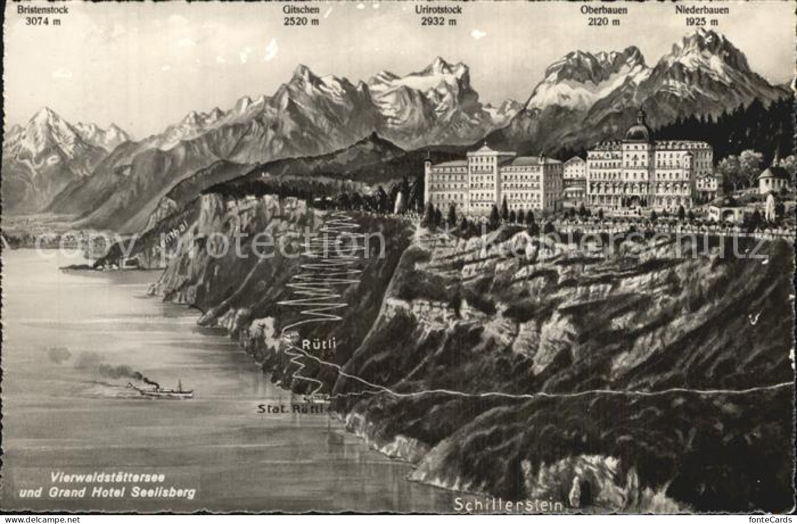 12586340 Seelisberg UR Grand Hotel Vierwaldstaettersee Alpen Seelisberg - Sonstige & Ohne Zuordnung