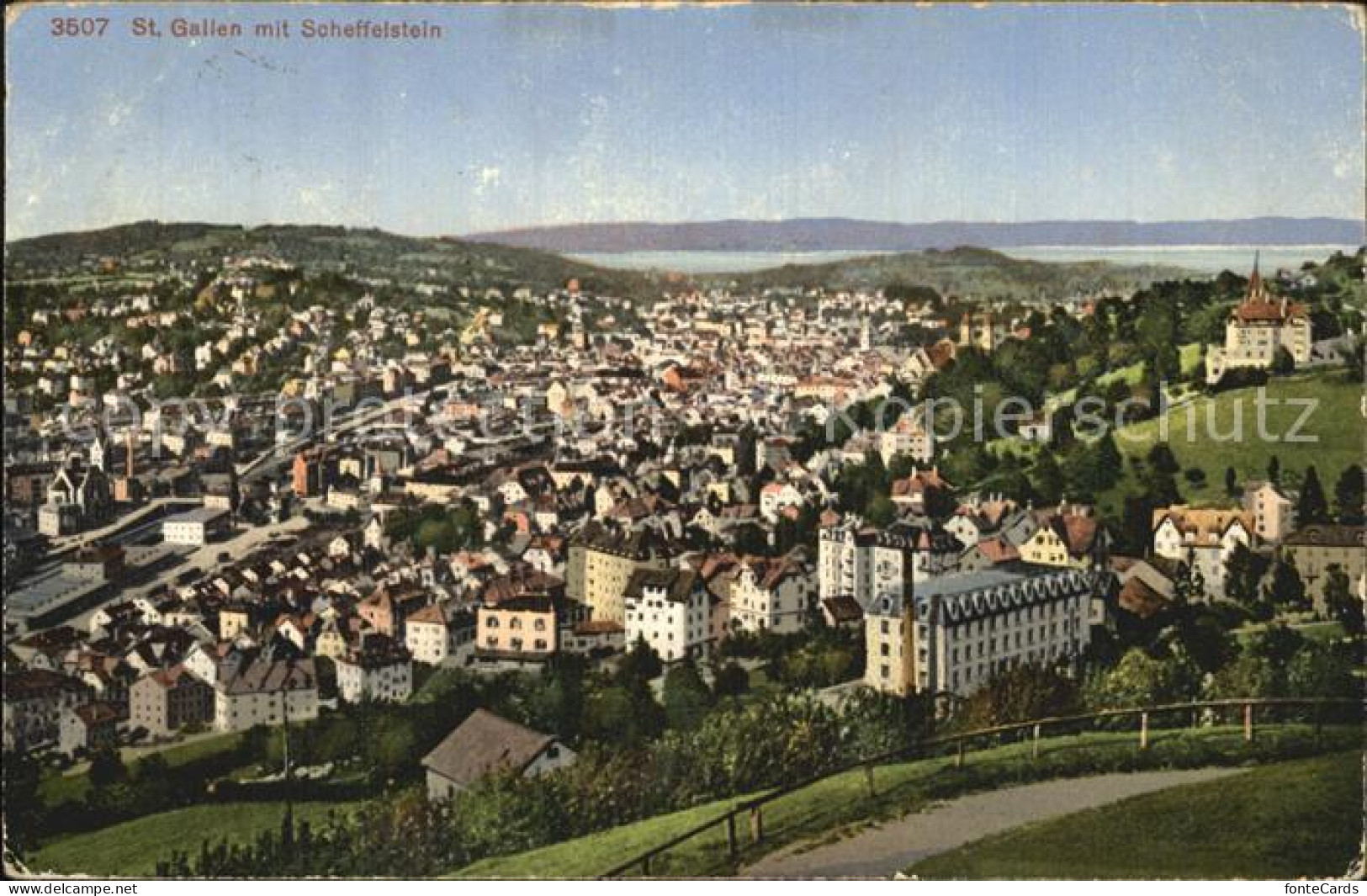 12586324 St Gallen SG Panorama Mit Scheffelstein Blick Zum Bodensee St Gallen - Sonstige & Ohne Zuordnung