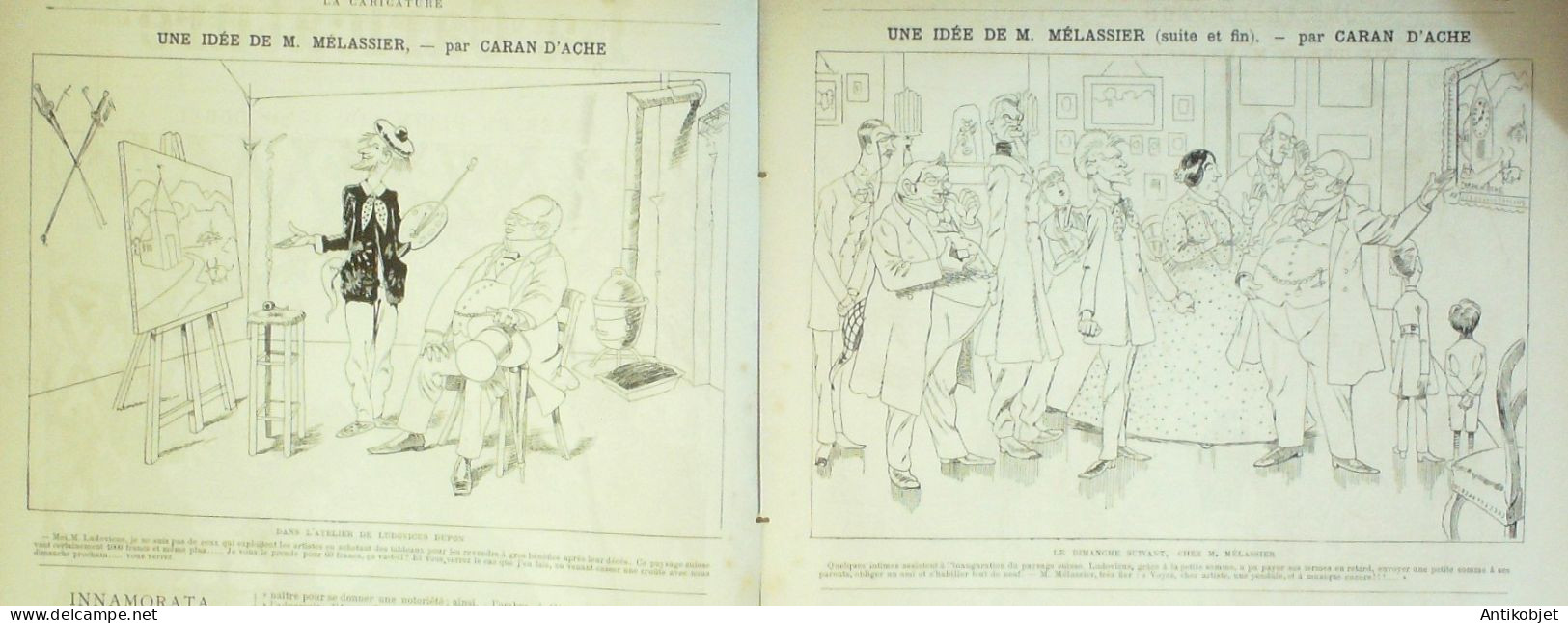 La Caricature 1886 N°339 Dîner Plein Air Sorel Mélassier Caran D'Ache Faria Gladstone Par Luque - Riviste - Ante 1900