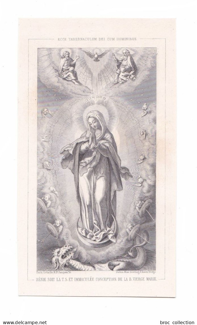 Bénie Soit La Très Sainte Et Immaculée Conception De La Bienheureuse Viege Marie, éd. Letaille - Miss Dowling - Devotieprenten