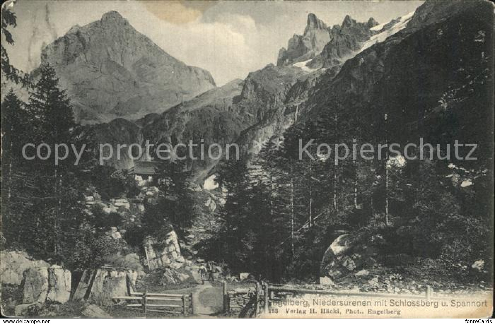 12586308 Engelberg OW Niedersurenen Mit Schlossberg Und Spannort Alpen Engelberg - Autres & Non Classés