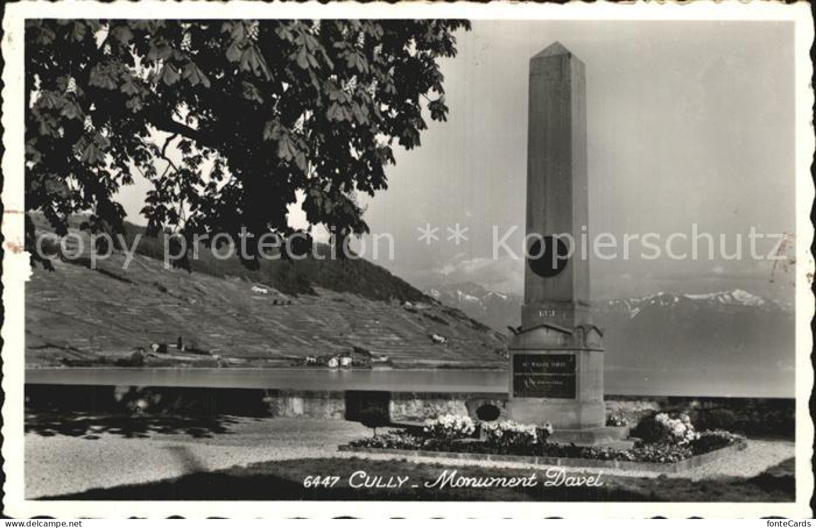 12586284 Cully VD Monument Davel Lac Leman Denkmal Genfersee Alpen Cully - Sonstige & Ohne Zuordnung