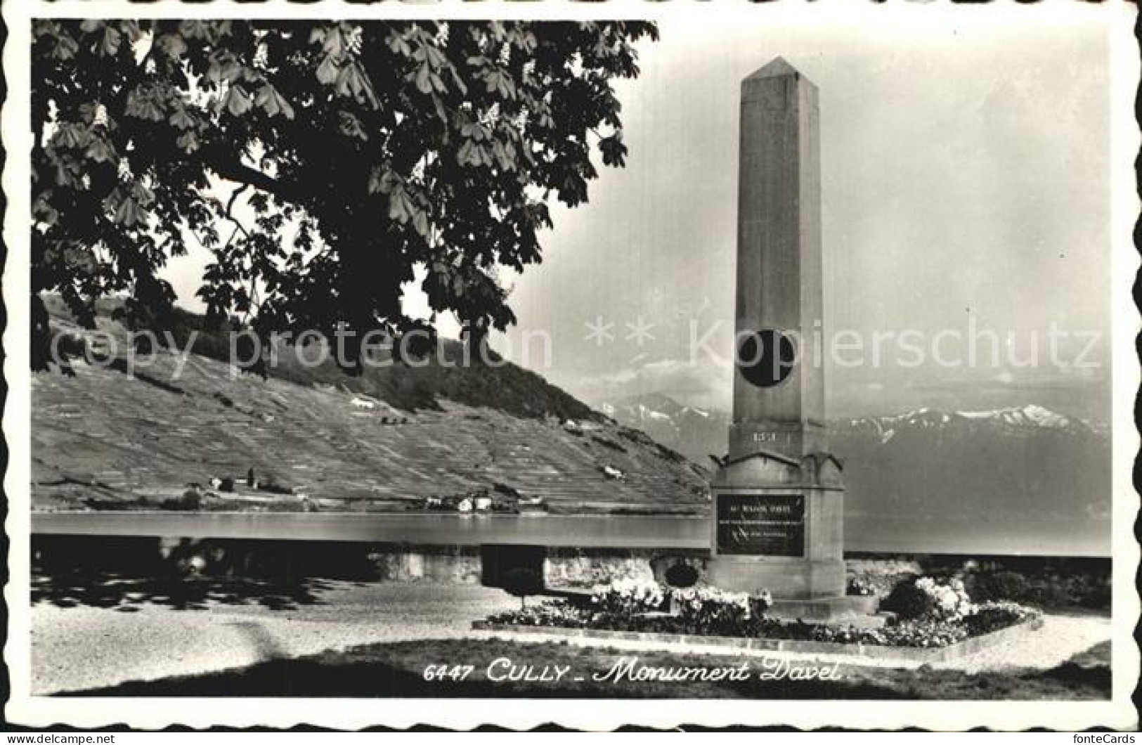 12586281 Cully VD Monument Davel Lac Leman Alpes Denkmal Genfersee Alpen Cully - Andere & Zonder Classificatie