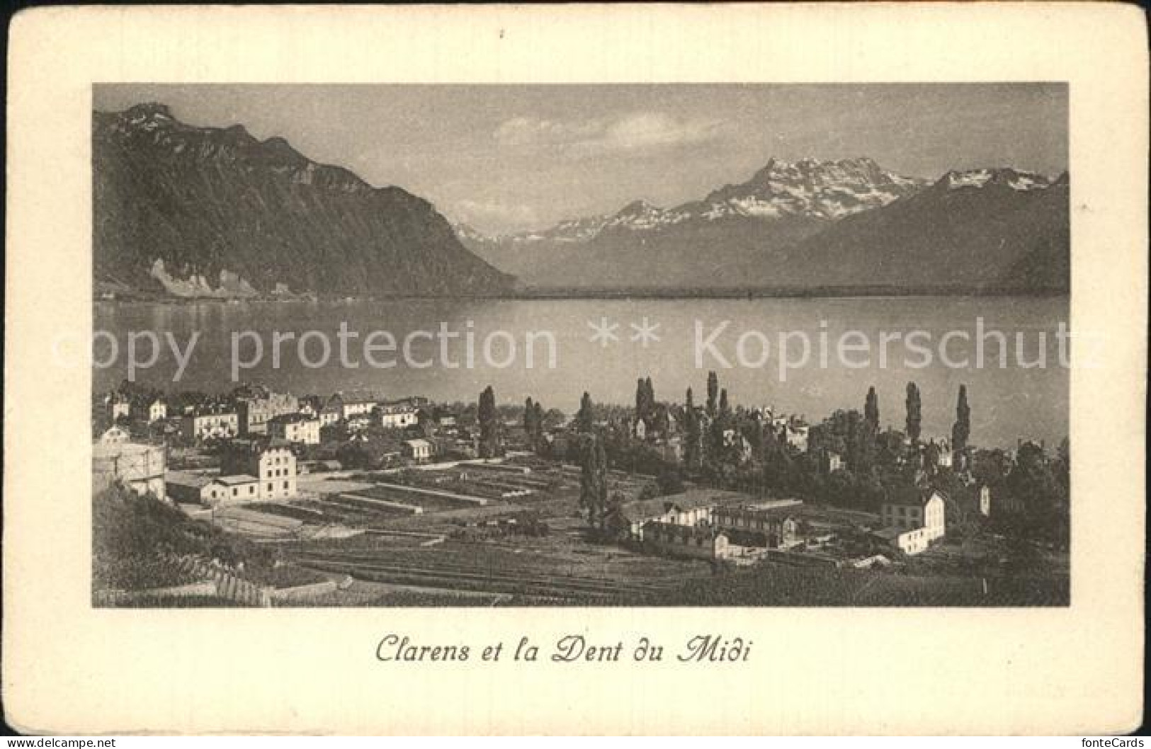 12586274 Clarens Montreux Panorama Lac Leman Et La Dent Du Midi Genfersee Alpen  - Andere & Zonder Classificatie