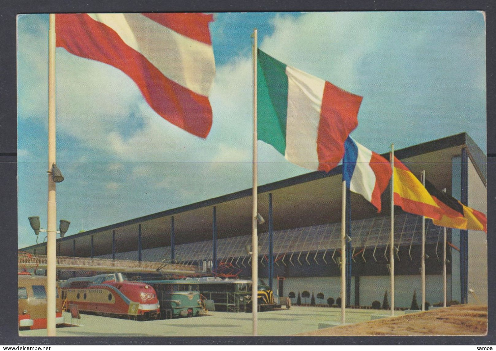 Belgique CP Expo 58 Pavillon Des Transports Parc Des Chemins De Fer - Expositions Universelles