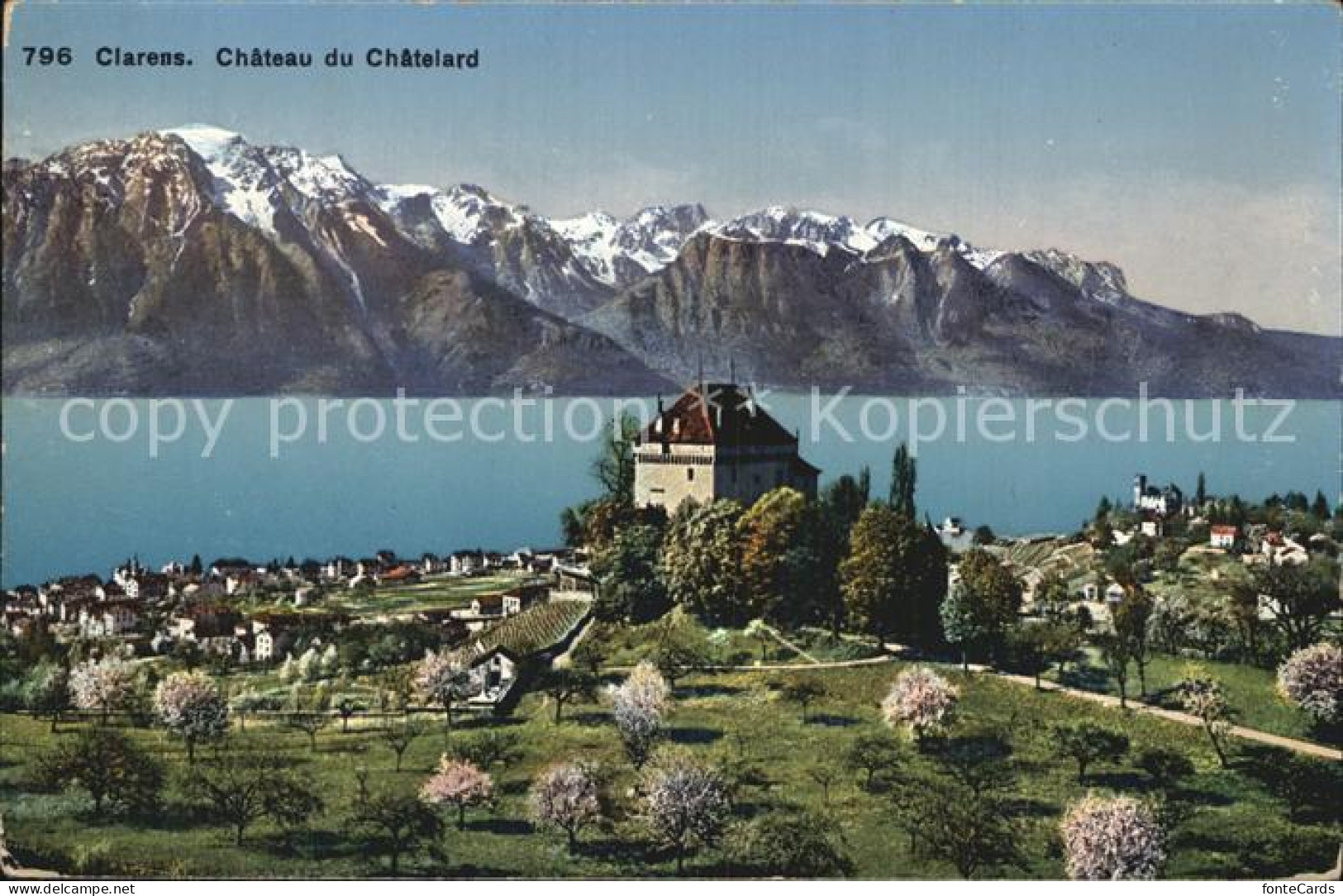 12586264 Clarens Montreux Chateau Du Chatelard Lac Leman Alpes Genfersee Alpen B - Autres & Non Classés