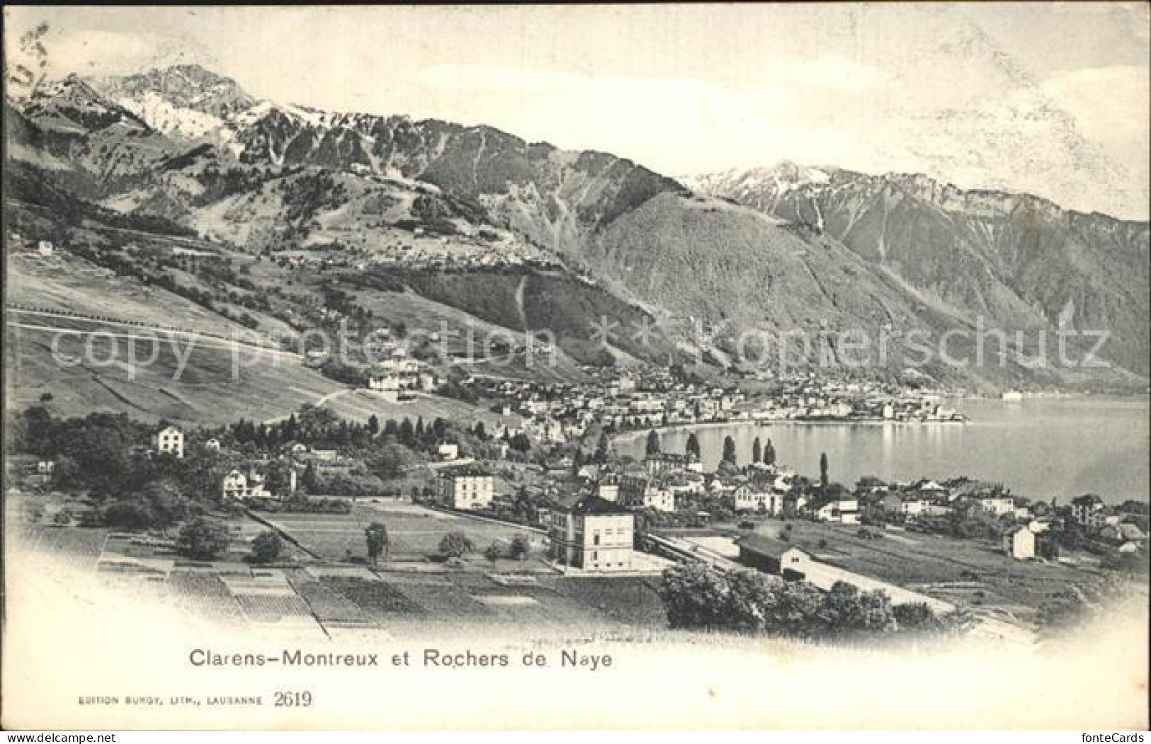 12586260 Clarens Montreux Et Rochers De Naye Lac Leman Genfersee Montreux - Other & Unclassified