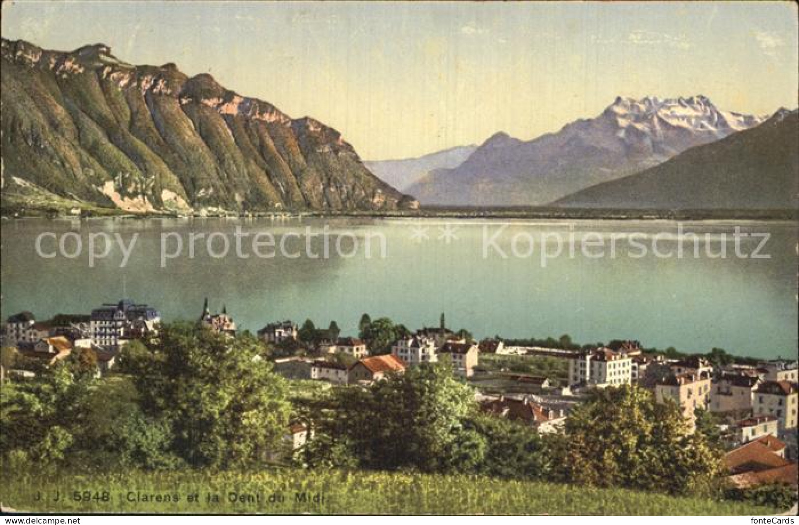 12586258 Clarens Montreux Panorama Lac Leman Dent Du Midi Genfersee Alpen Montre - Other & Unclassified