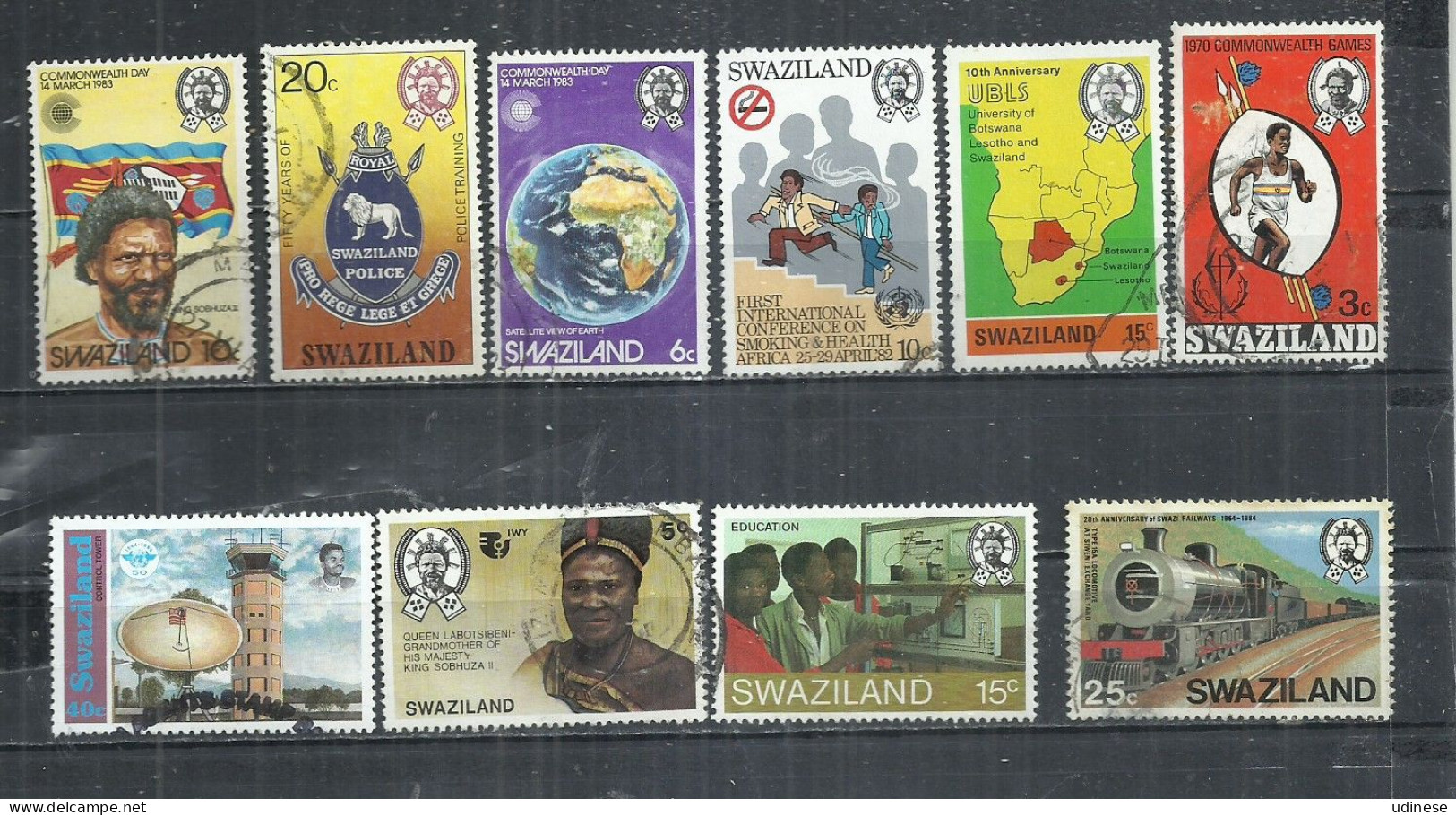 TEN AT A TIME - SWAZILAND - LOT OF 10 DIFFERENT - POSTALLY USED OBLITERE GESTEMPELT USADO - Swaziland (1968-...)