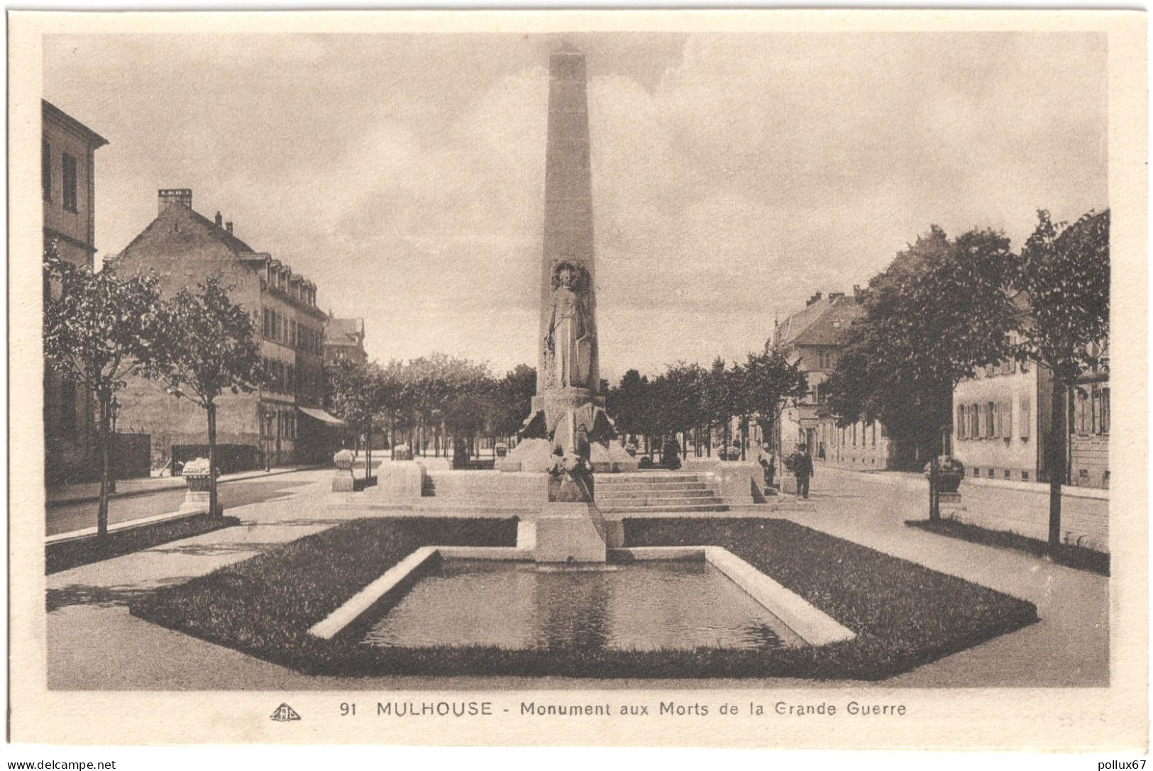 CPA DE MULHOUSE  (HAUT-RHIN)  MONUMENT AUX MORTS DE LA GRANDE GUERRE - Mulhouse