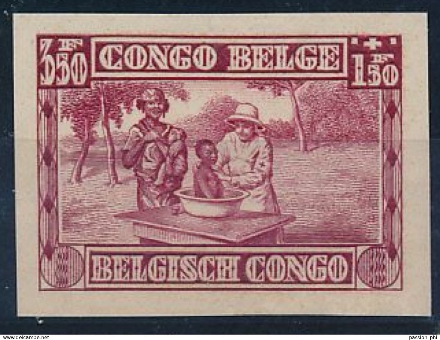 BELGIAN CONGO 1930 MISSIONARIES ISSUE 3.50 PROOF - Nuovi