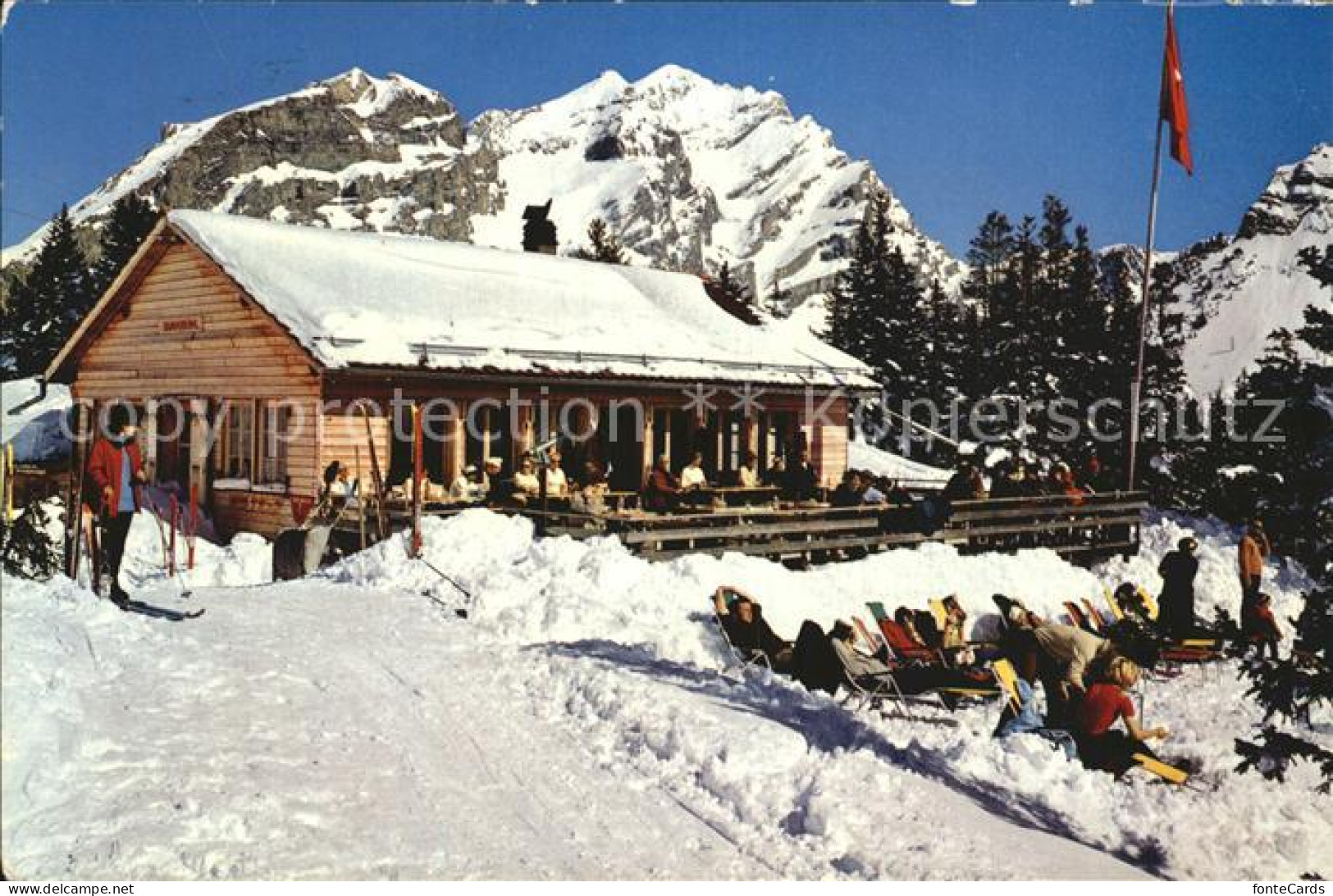 12586184 Kandersteg BE Sunnbuehl Bergrestaurant Fisistock Doldenhorn Winter Kand - Andere & Zonder Classificatie