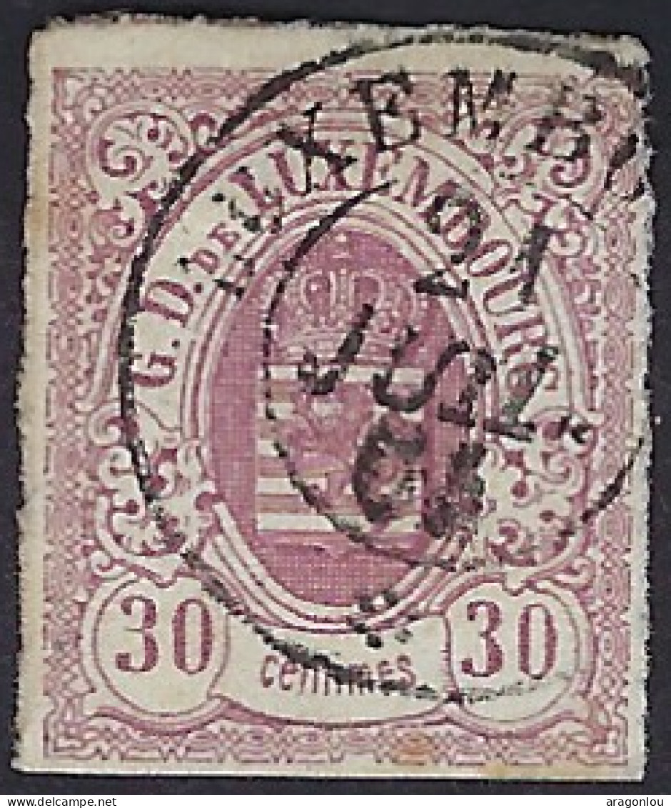 Luxembourg - Luxemburg - Timbres  - Armoiries  1859      30c.    °   Michel 9    VC. 280,- - 1859-1880 Wappen & Heraldik