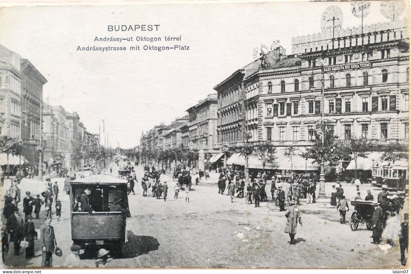 C. P. A. : Hongrie : BUDAPEST : Andràssy Ut Oktogon Térrel, Tramway, En 1915 - Hongrie