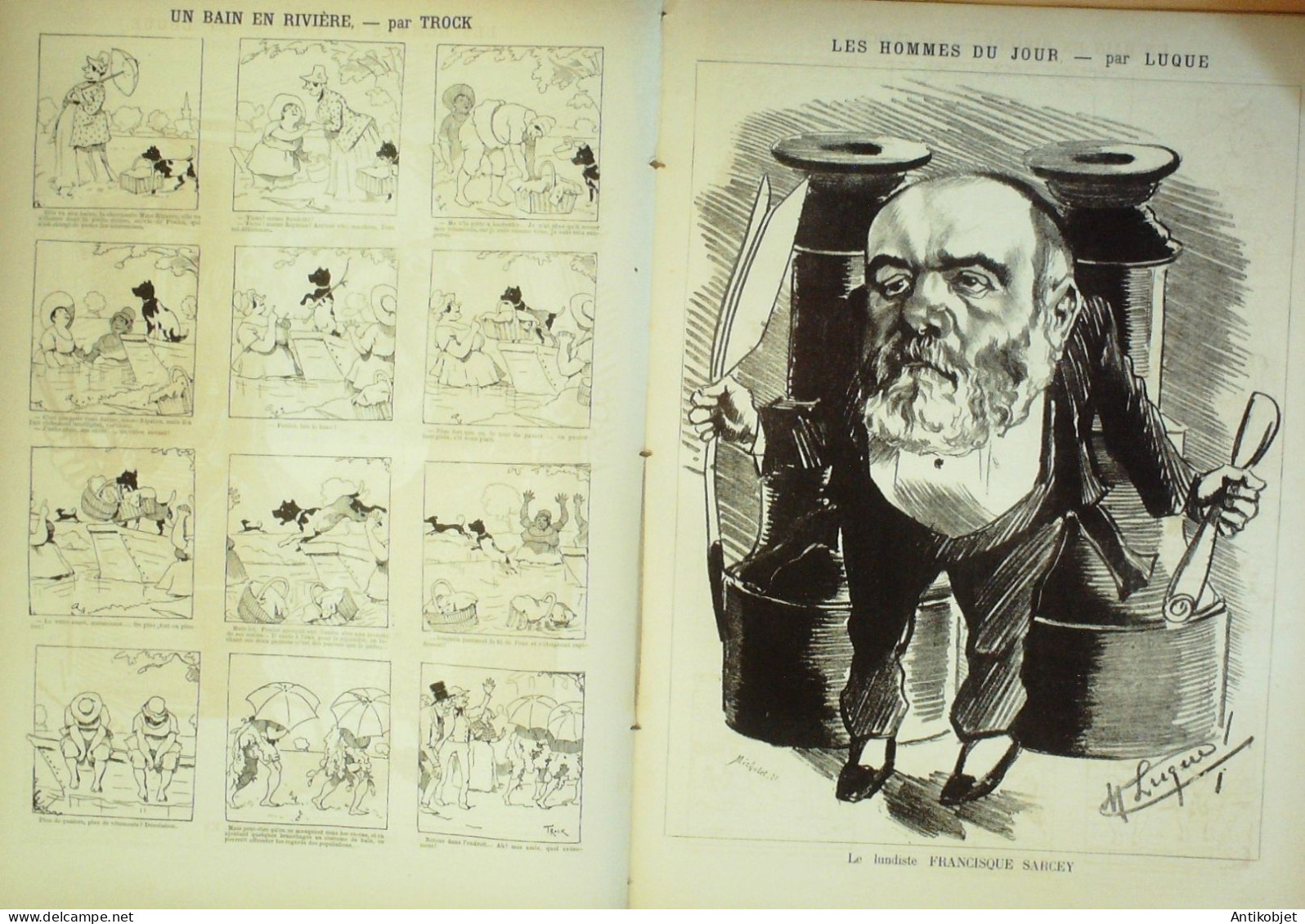 La Caricature 1886 N°341 Carottes De Juillet Draner Sarcey Par Luque Trock Feu D'artifice Sorel - Tijdschriften - Voor 1900