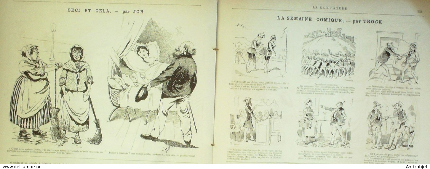 La Caricature 1886 N°341 Carottes De Juillet Draner Sarcey Par Luque Trock Feu D'artifice Sorel - Revistas - Antes 1900