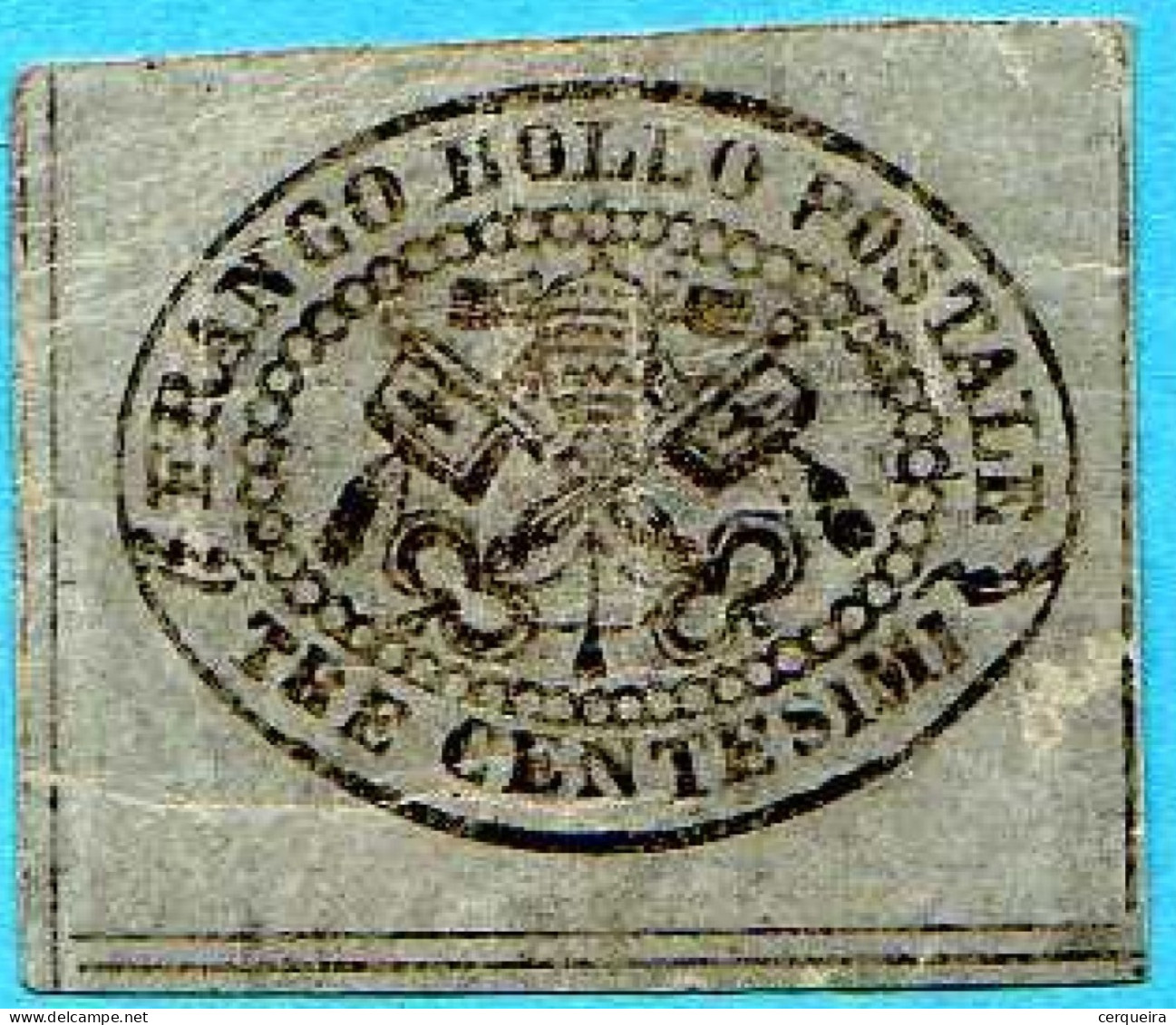Selo Dos Estados Romanos Italianos, 1867,  Perfeito Estado, - 1. ...-1850 Prephilately