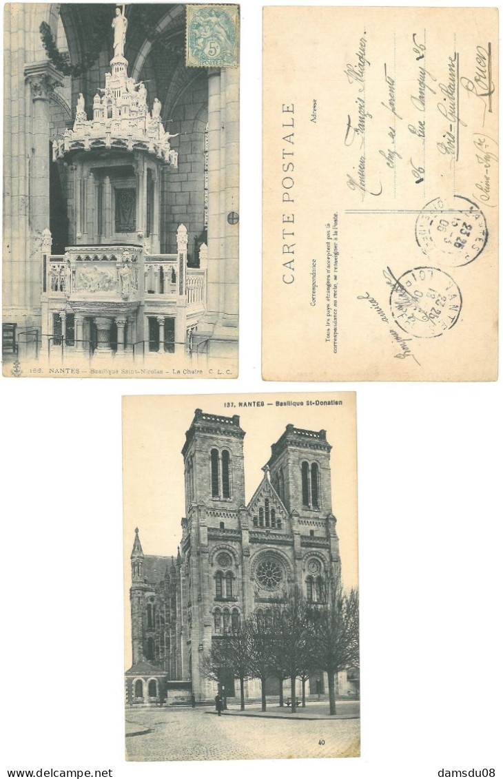 2 Cpa 44 Nantes Basilique St Donatien Et Basilique Saint Nicolas La Chaire - Nantes