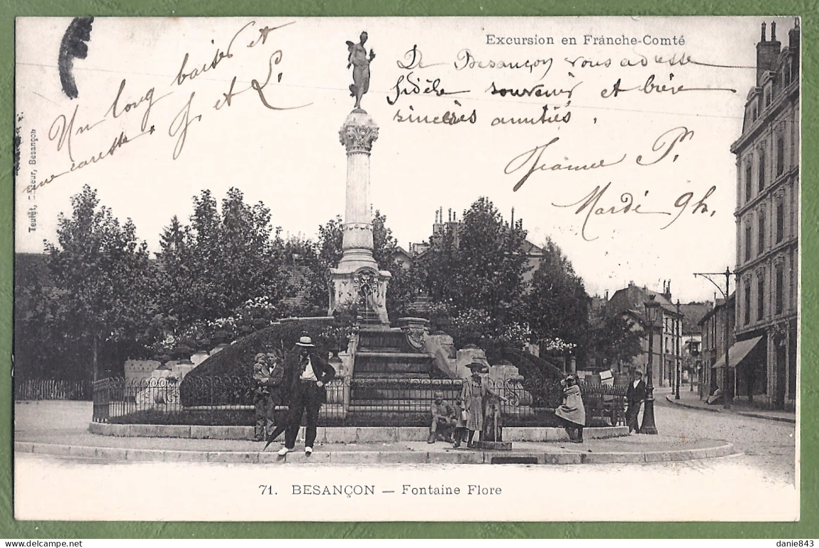 CPA  Dos Précurseur - DOUBS - BESANCON - FONTAINE FLORE - Animation - Besancon