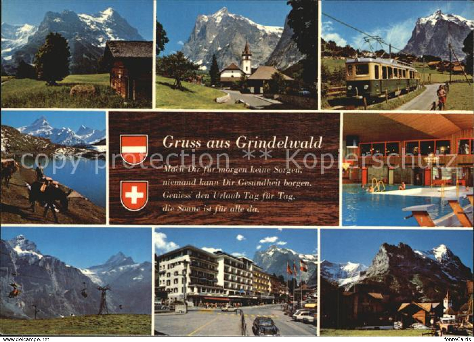 12585143 Grindelwald Bergbahn Schwimmbad Ortspartie Grindelwald - Otros & Sin Clasificación