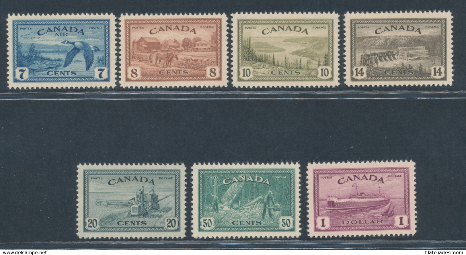 1946 Canada, Stanley Gibbons N. 401/07, MNH** - Andere & Zonder Classificatie