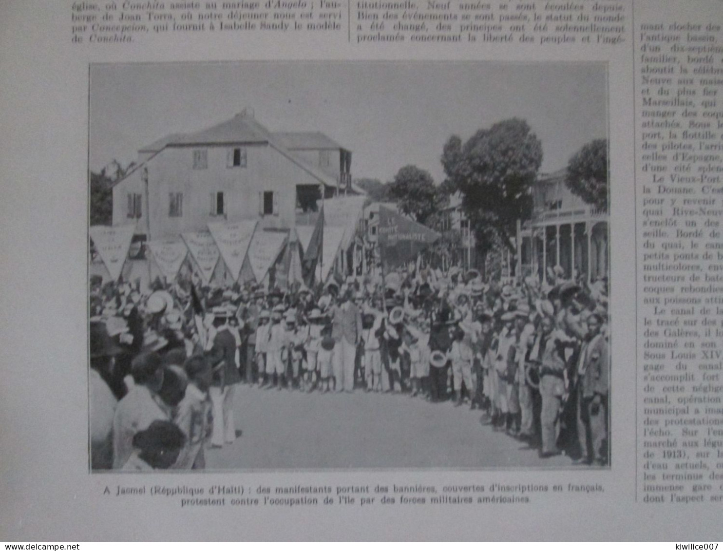 1924 Jacmel REPUBLIQUE DE HAITI   ILE PROTESTATION MANIFESTATION - Ohne Zuordnung