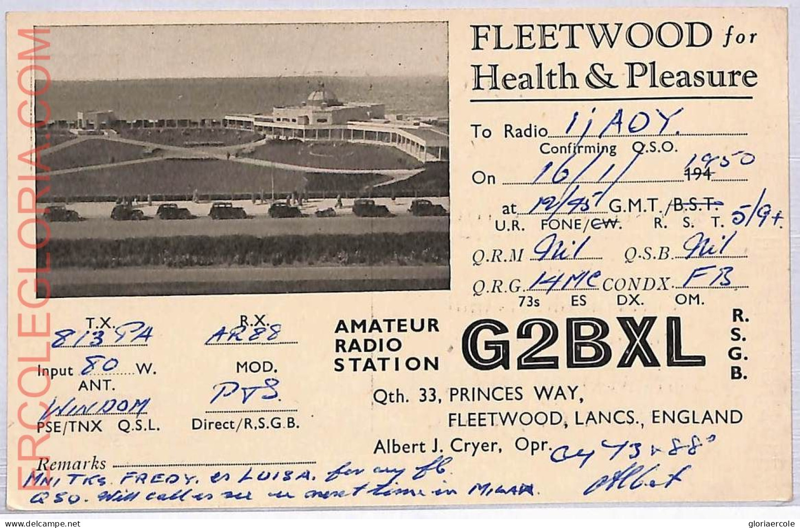 Ad9173 - GREAT BRITAIN - RADIO FREQUENCY CARD - England -  1950 - Radio