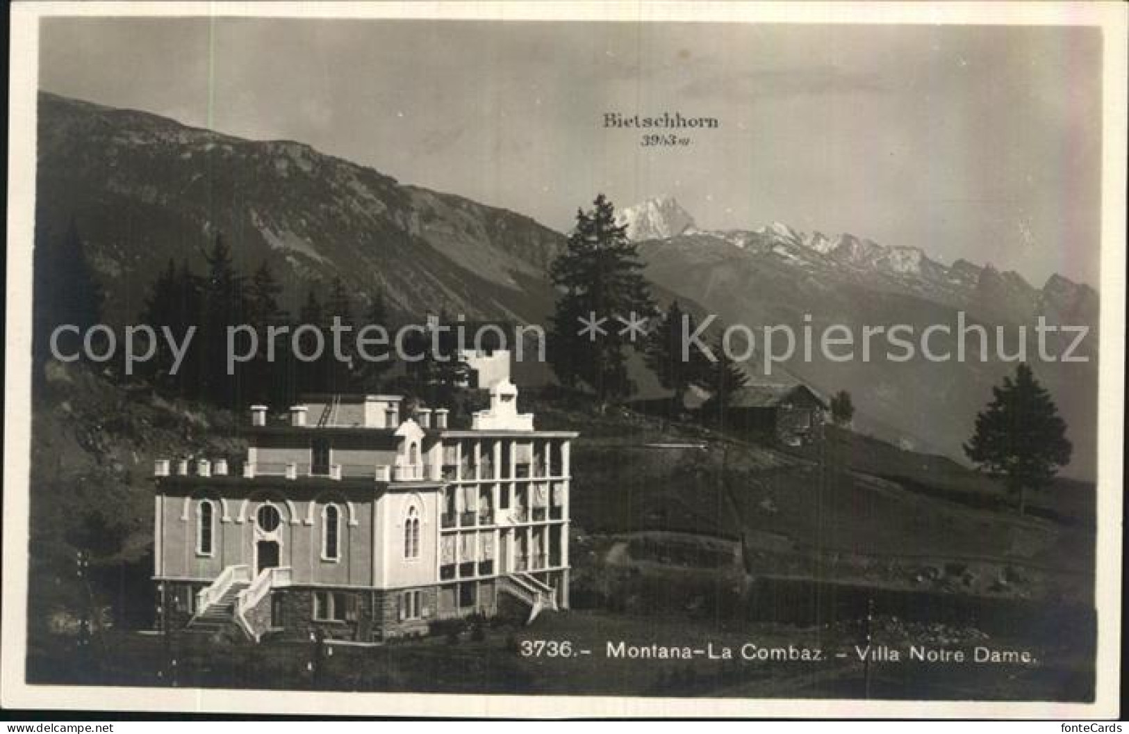 12584120 Montana Crans La Combaz Villa Notre Dame Bietschhorn Alpenpanorama Mont - Sonstige & Ohne Zuordnung