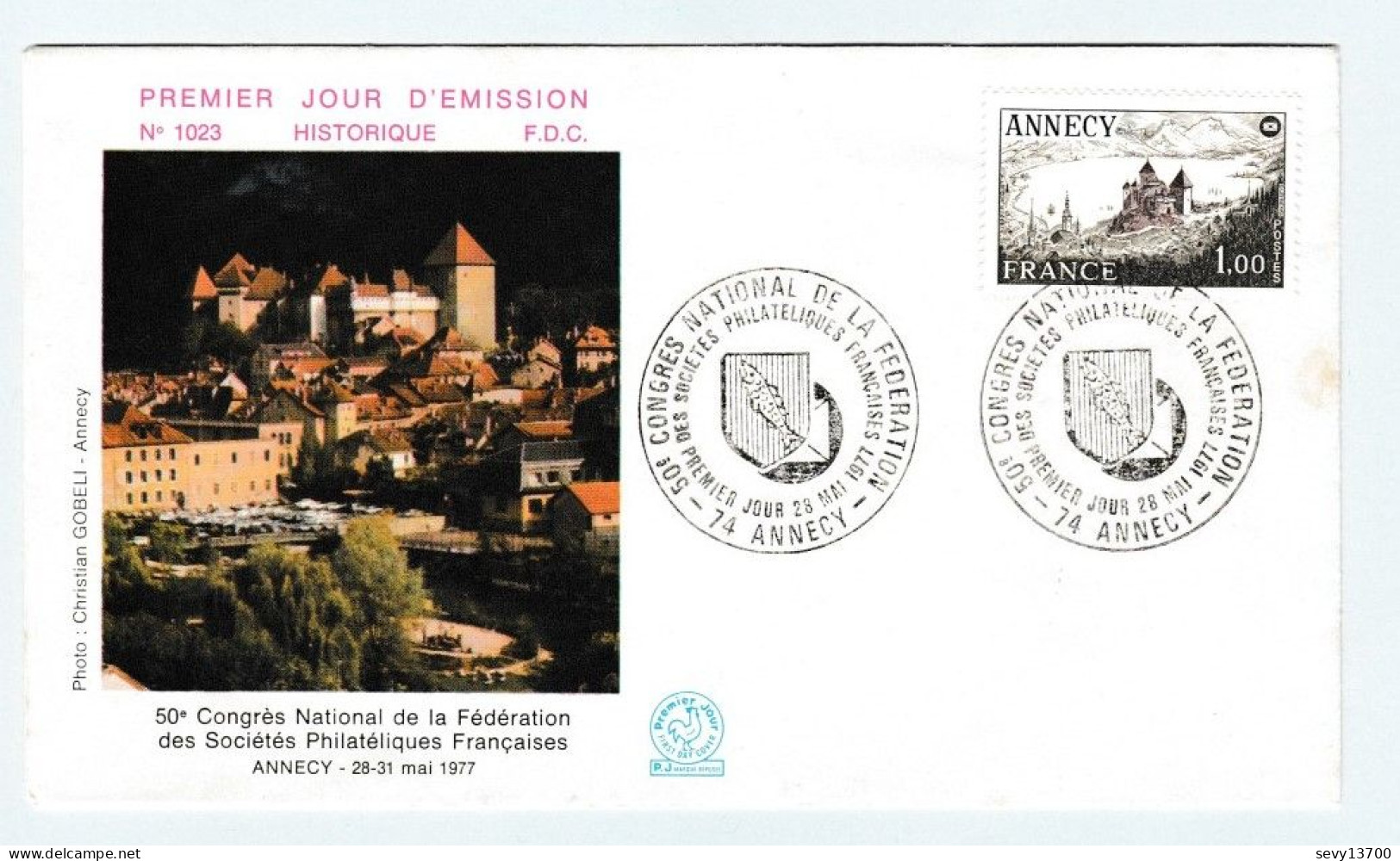 Annecy 2 Enveloppes Premier Jour - 50 ème Congrès National De La Fédération Des Sociétés Philatéliques Françaises - 1970-1979