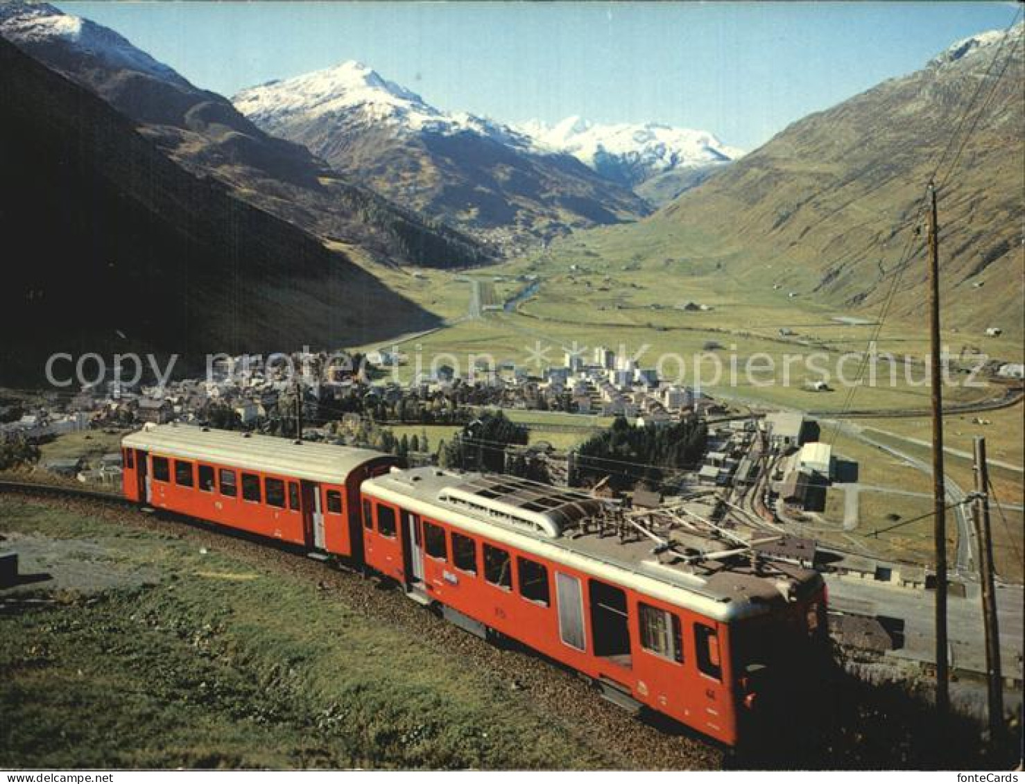 12583233 Andermatt Mit Furka Oberalp Bahn Alpenpanorama Andermatt - Sonstige & Ohne Zuordnung