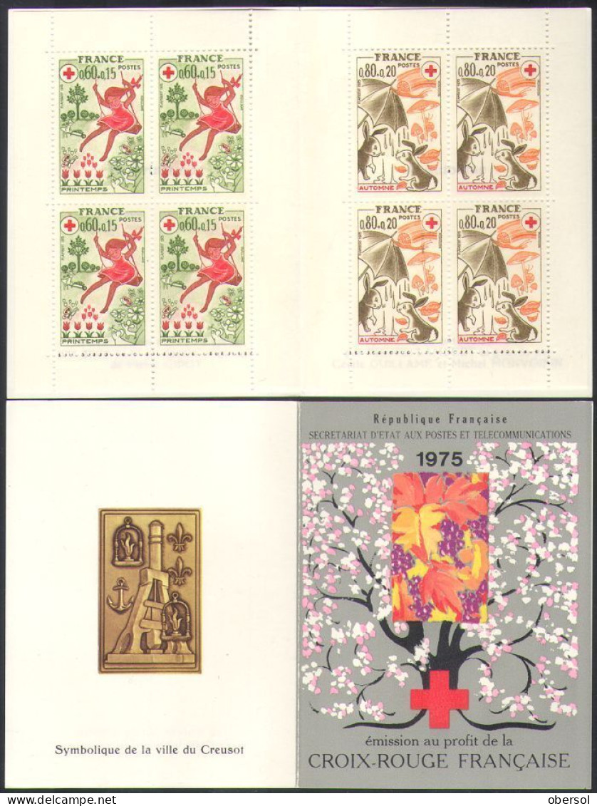 France 1975 Red Cross Complete Booklet MNH - Nuevos