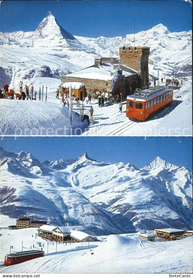 12582888 Gornergrat Zermatt Station Mit Matterhorn Riffelberg Und Rothorn Weissh - Altri & Non Classificati
