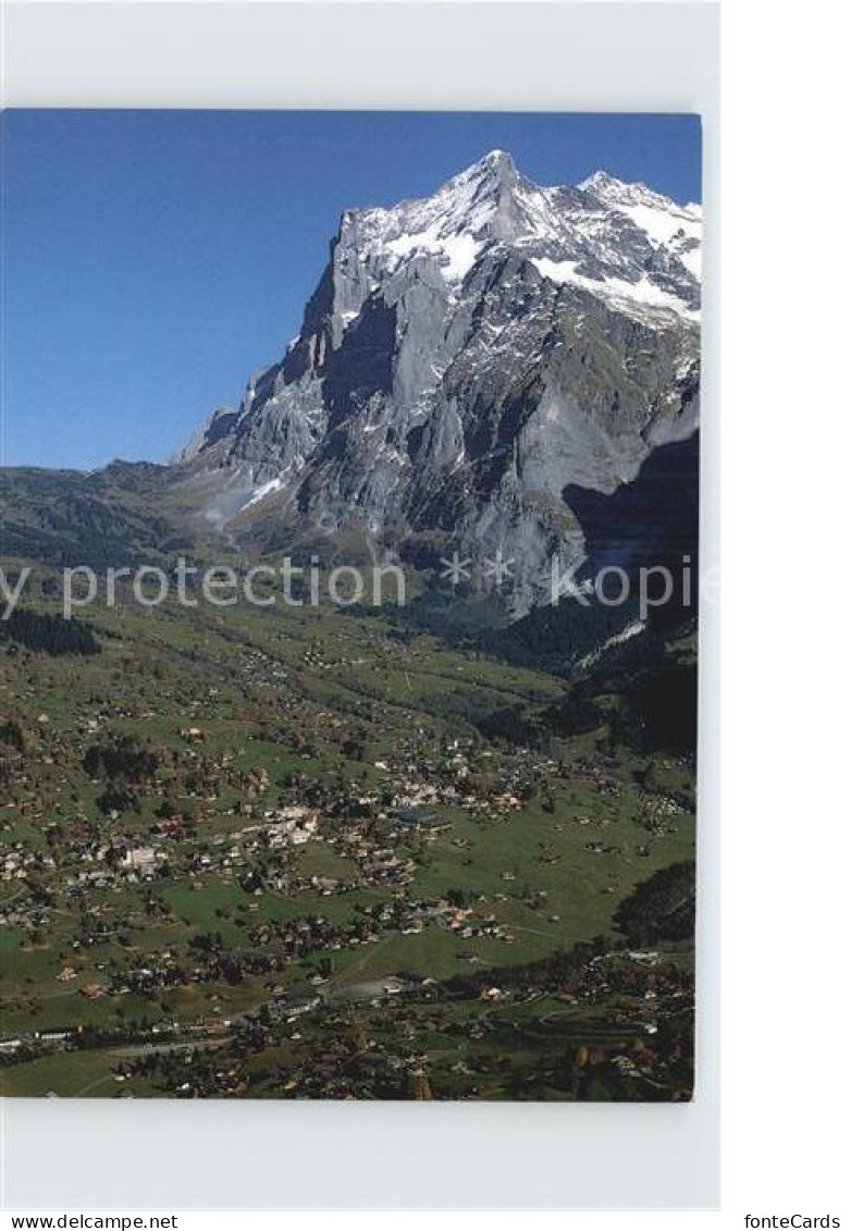 12582510 Grindelwald Mit Wetterhorn Berner Alpen Fliegeraufnahme Grindelwald - Other & Unclassified