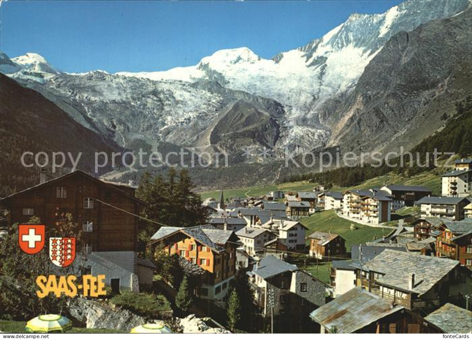 12582391 Saas-Fee Mit Feegletscher Alphubel Und Taeschhorn Saas Fee - Altri & Non Classificati